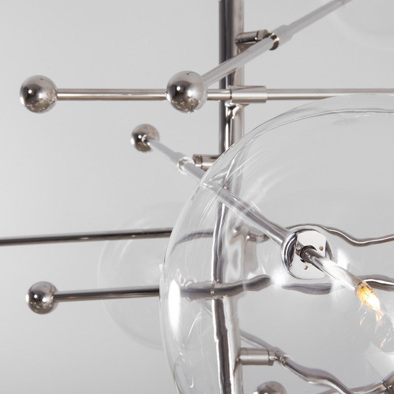 RD15 8-Light Modern Brass Chandelier - Schwung - Luxury Lighting Boutique