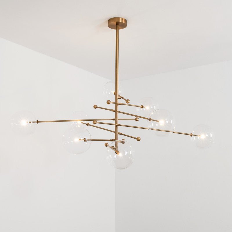 RD15 8 - Light Modern Brass Chandelier - Schwung - Luxury Lighting BoutiqueBrass/Metal ChandeliersSchwung