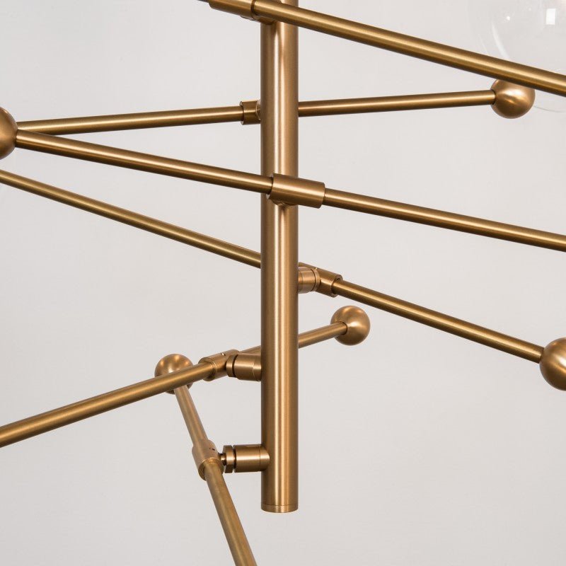 RD15 8 - Light Modern Brass Chandelier - Schwung - Luxury Lighting BoutiqueBrass/Metal ChandeliersSchwung