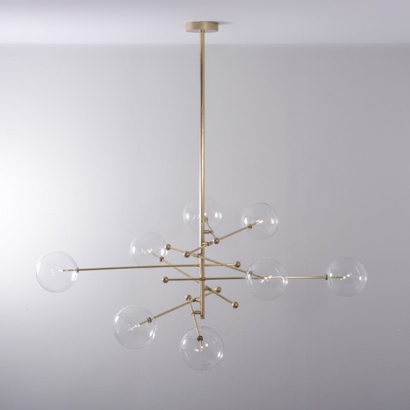 RD15 8 - Light Modern Brass Chandelier - Schwung - Luxury Lighting BoutiqueBrass/Metal ChandeliersSchwung