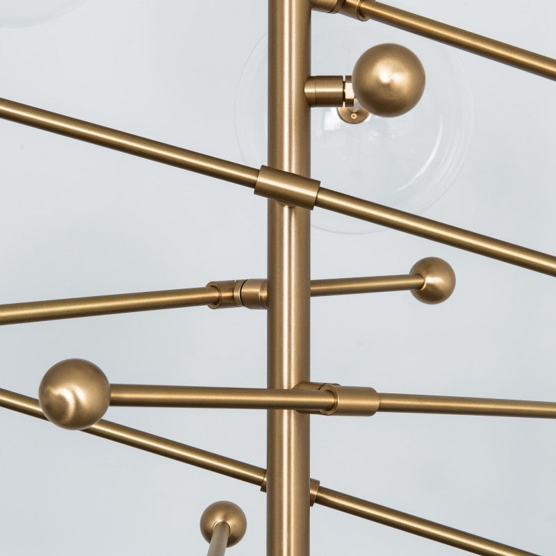 RD15 8-Light Modern Brass Chandelier - Schwung - Luxury Lighting Boutique