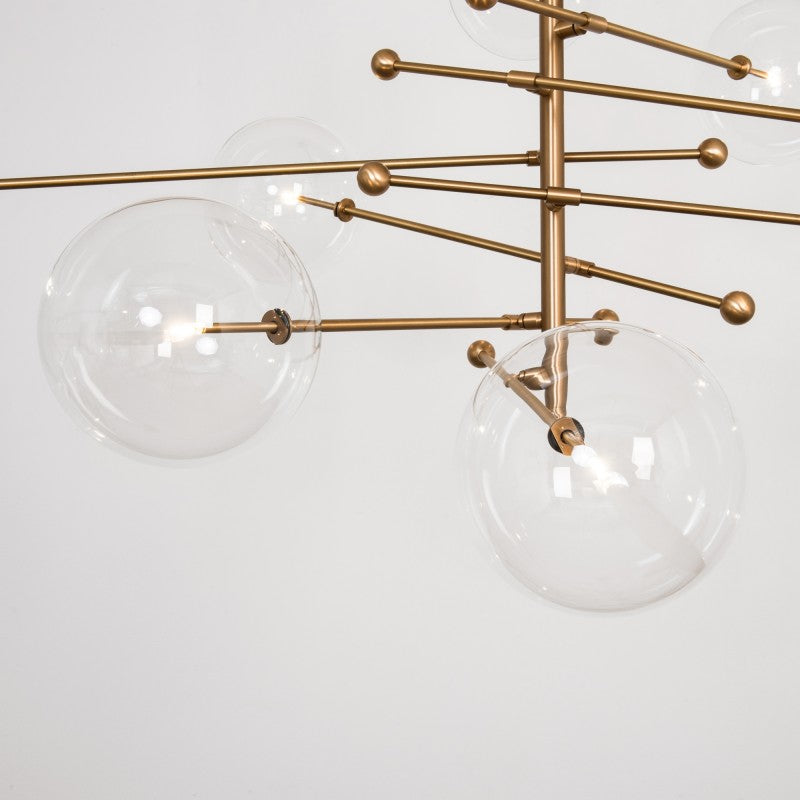 RD15 8-Light Modern Brass Chandelier - Schwung - Luxury Lighting Boutique