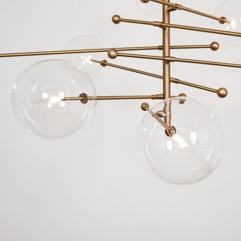 RD15 8 - Light Modern Brass Chandelier - Schwung - Luxury Lighting BoutiqueBrass/Metal ChandeliersSchwung