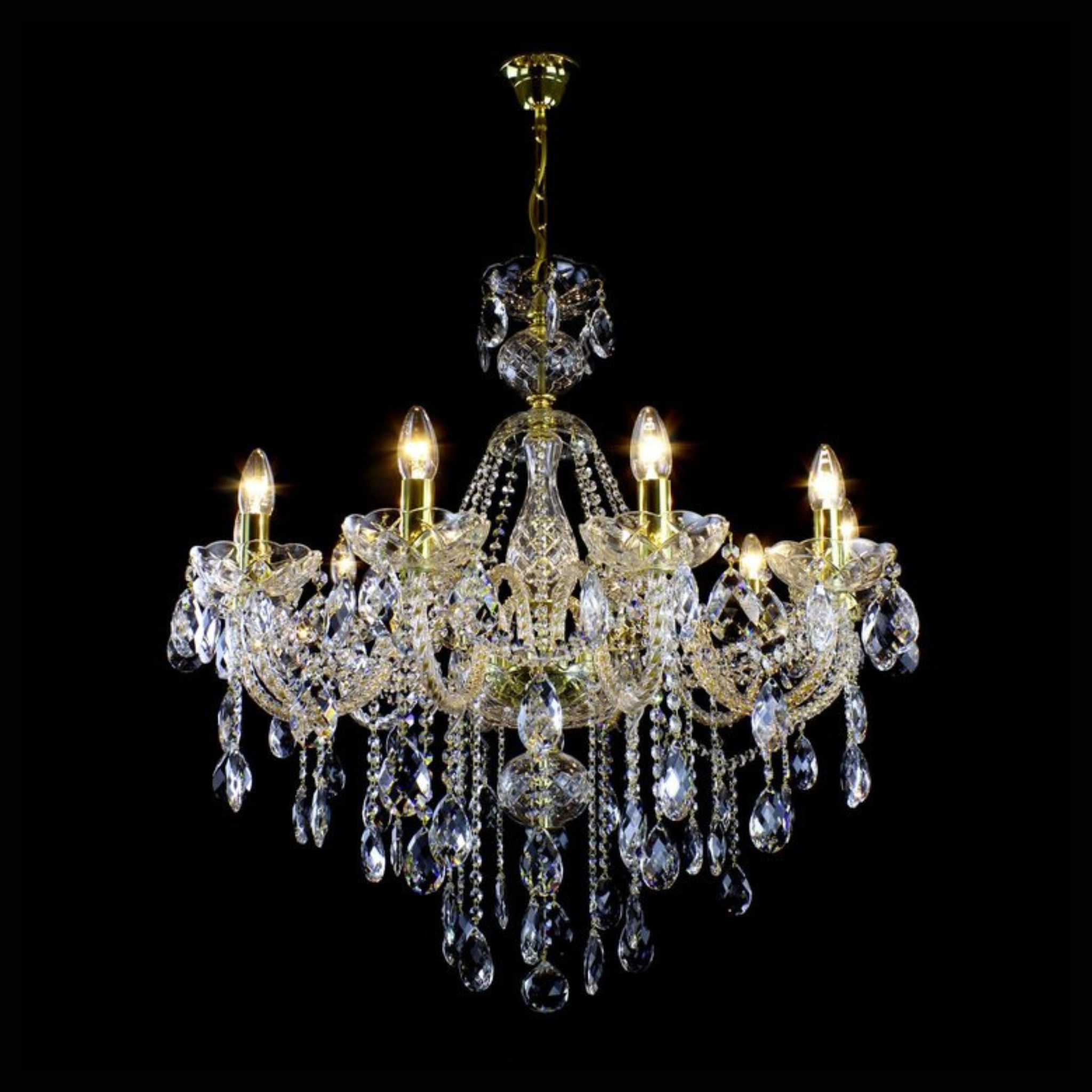 Raindrop 10 Crystal Glass Chandelier - Wranovsky - Luxury Lighting Boutique