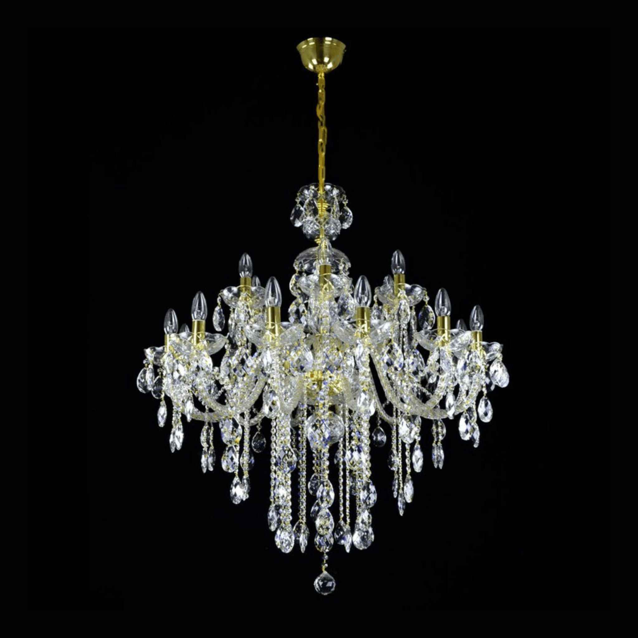 Raindrop 18 Crystal Glass Chandelier - Wranovsky - Luxury Lighting BoutiqueTraditional Crystal ChandeliersWranovsky