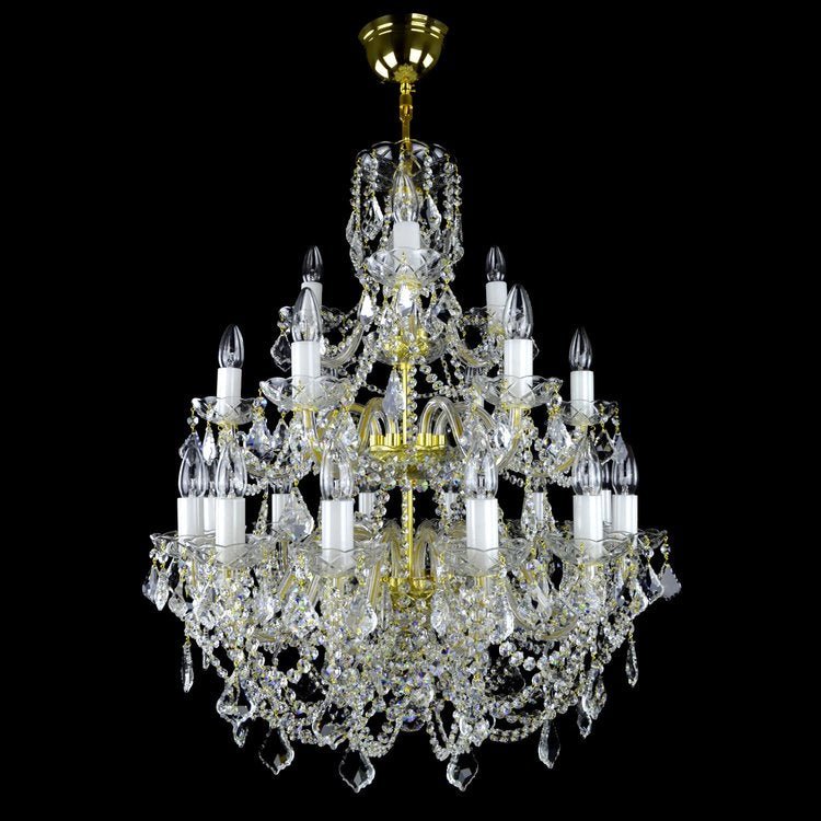 Ricamente Decorado 21 Crystal Chandelier (Gold/Silver) - Wranovsky - Luxury Lighting BoutiqueWranovsky