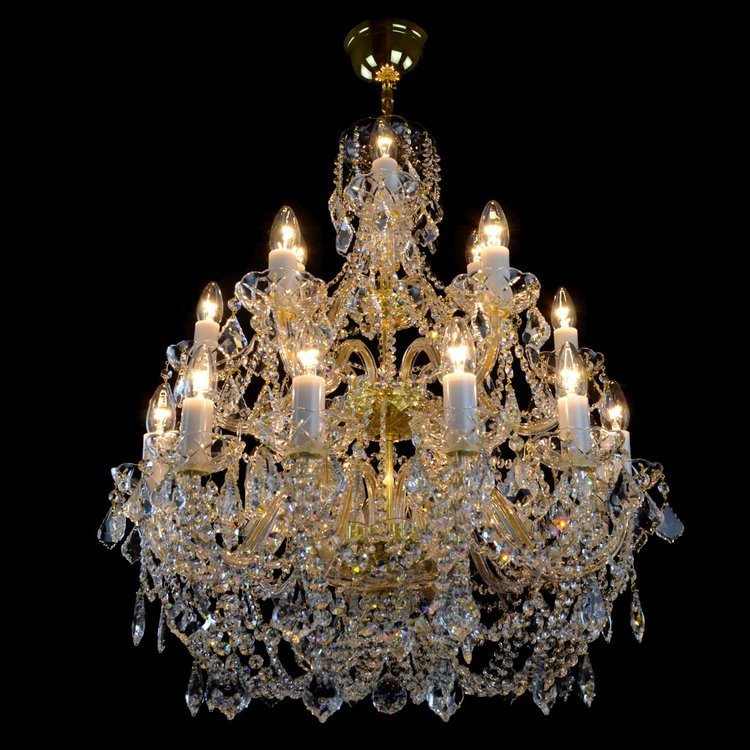 Ricamente Decorado 21 Crystal Chandelier (Gold/Silver) - Wranovsky - Luxury Lighting BoutiqueWranovsky