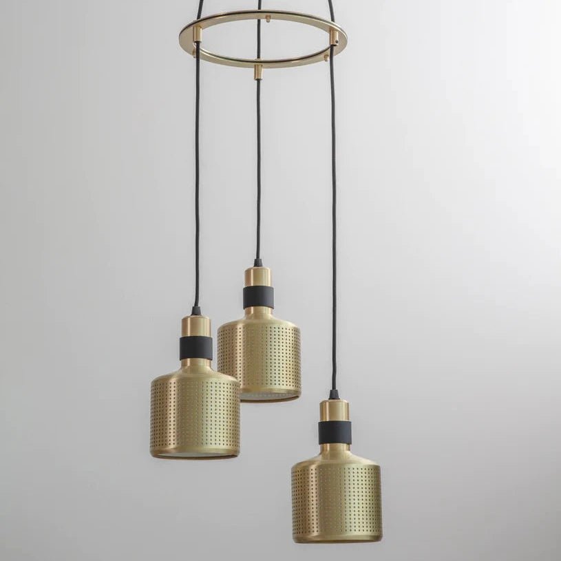 Riddle Cluster 3 - Brushed Brass | Black - Bert Frank - Luxury Lighting BoutiqueCeiling LightBert Frank