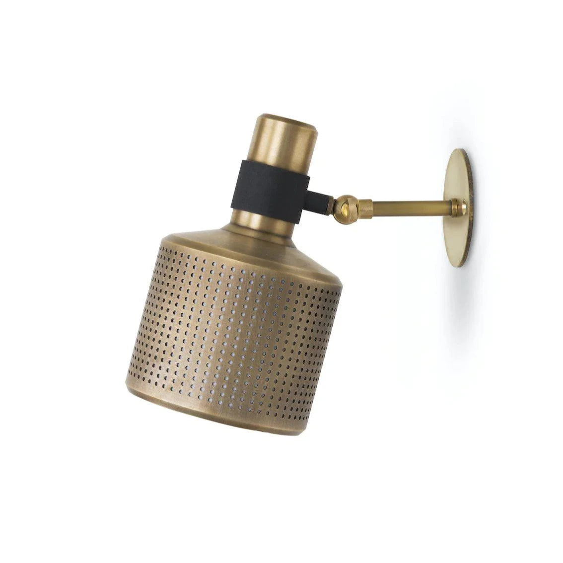 Riddle Single Wall Light (Brushed Brass/ Black) - Luxury Lighting Boutique
