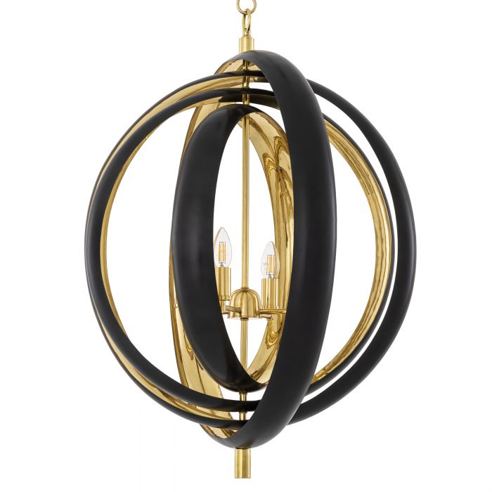 Riley Modern Chandelier - Gunmetal & Brass - Eichholtz - Luxury Lighting BoutiqueCeiling LightEichholtz