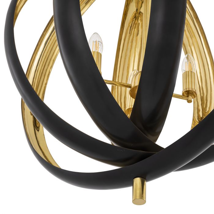 Riley Modern Chandelier - Gunmetal & Brass - Eichholtz - Luxury Lighting BoutiqueCeiling LightEichholtz