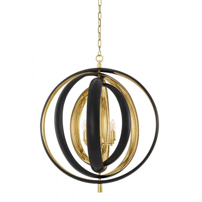 Riley Modern Chandelier - Gunmetal & Brass - Eichholtz - Luxury Lighting BoutiqueCeiling LightEichholtz