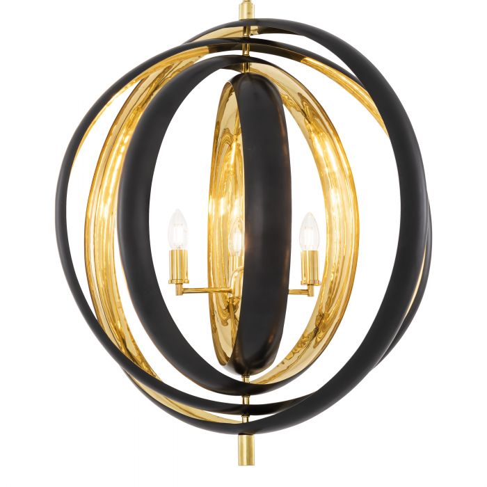 Riley Modern Chandelier - Gunmetal & Brass - Eichholtz - Luxury Lighting BoutiqueCeiling LightEichholtz