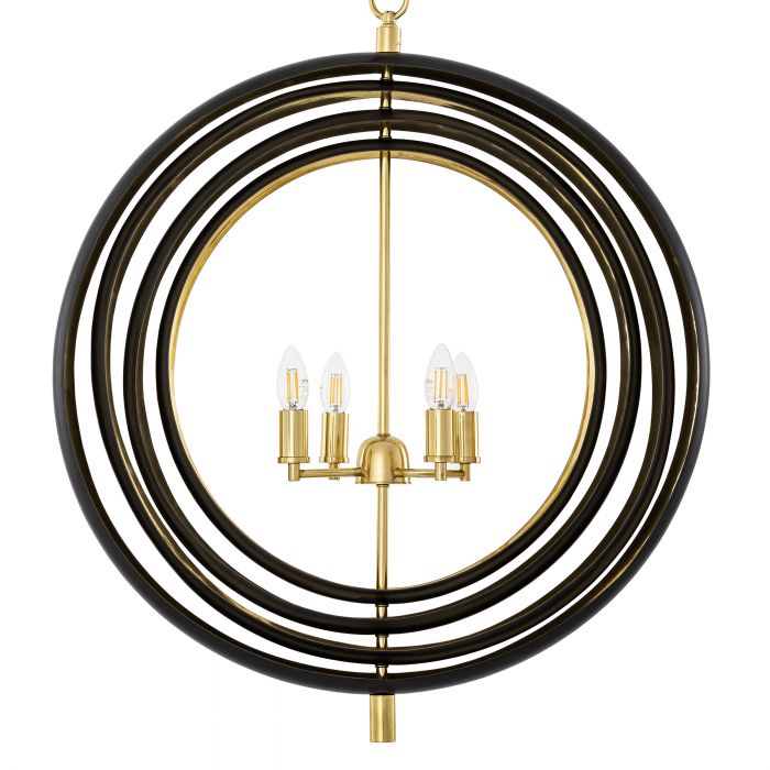 Riley Modern Chandelier - Gunmetal & Brass - Eichholtz - Luxury Lighting BoutiqueCeiling LightEichholtz