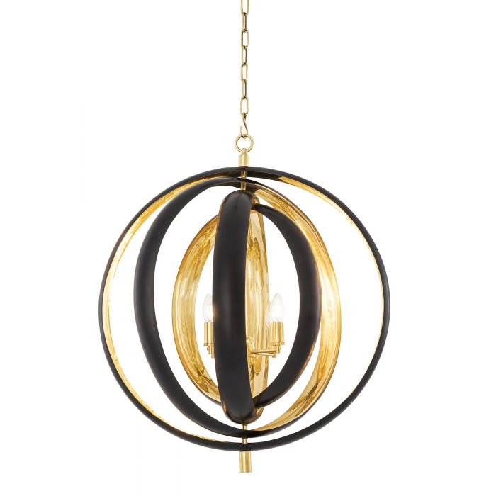 Riley Modern Chandelier - Gunmetal & Brass - Eichholtz - Luxury Lighting BoutiqueCeiling LightEichholtz