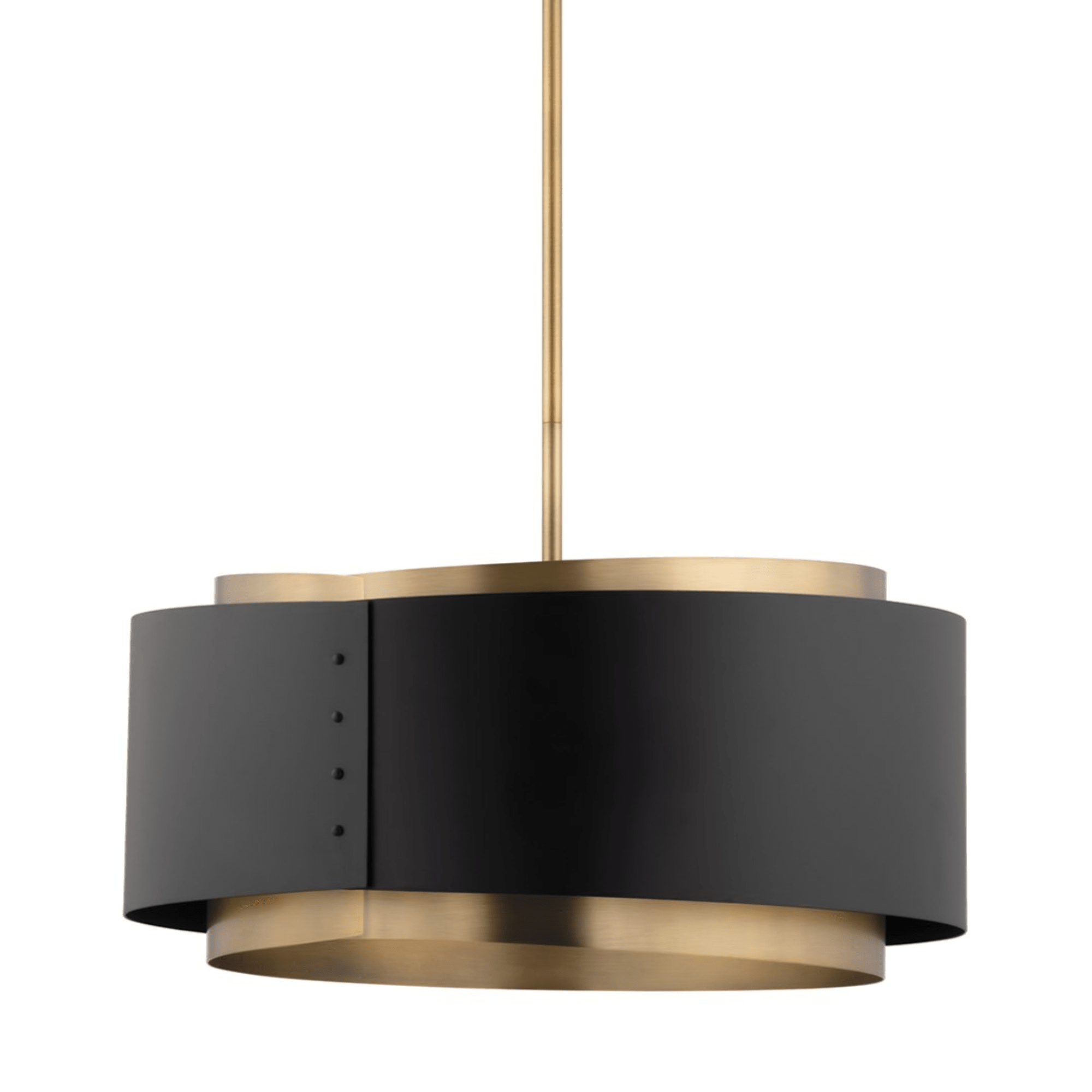 Roux Pendant (F4413 - PBR/SBK) - Troy Lighting - Luxury Lighting BoutiqueBrass/Metal ChandeliersTroy Lighting