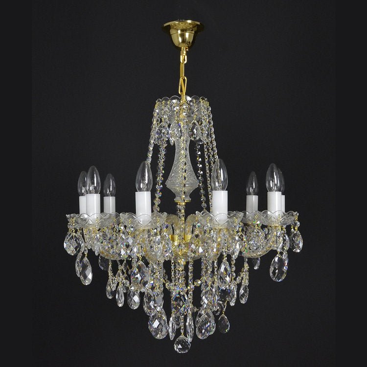 Royal 10 Crystal Glass Chandelier (Gold/Silver) - Wranovsky - Luxury Lighting BoutiqueWranovsky