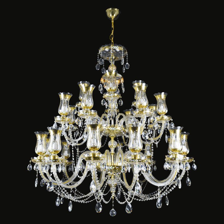 Royal Tulips 24 Crystal Chandelier (Gold) - Wranovsky - Luxury Lighting BoutiqueWranovsky