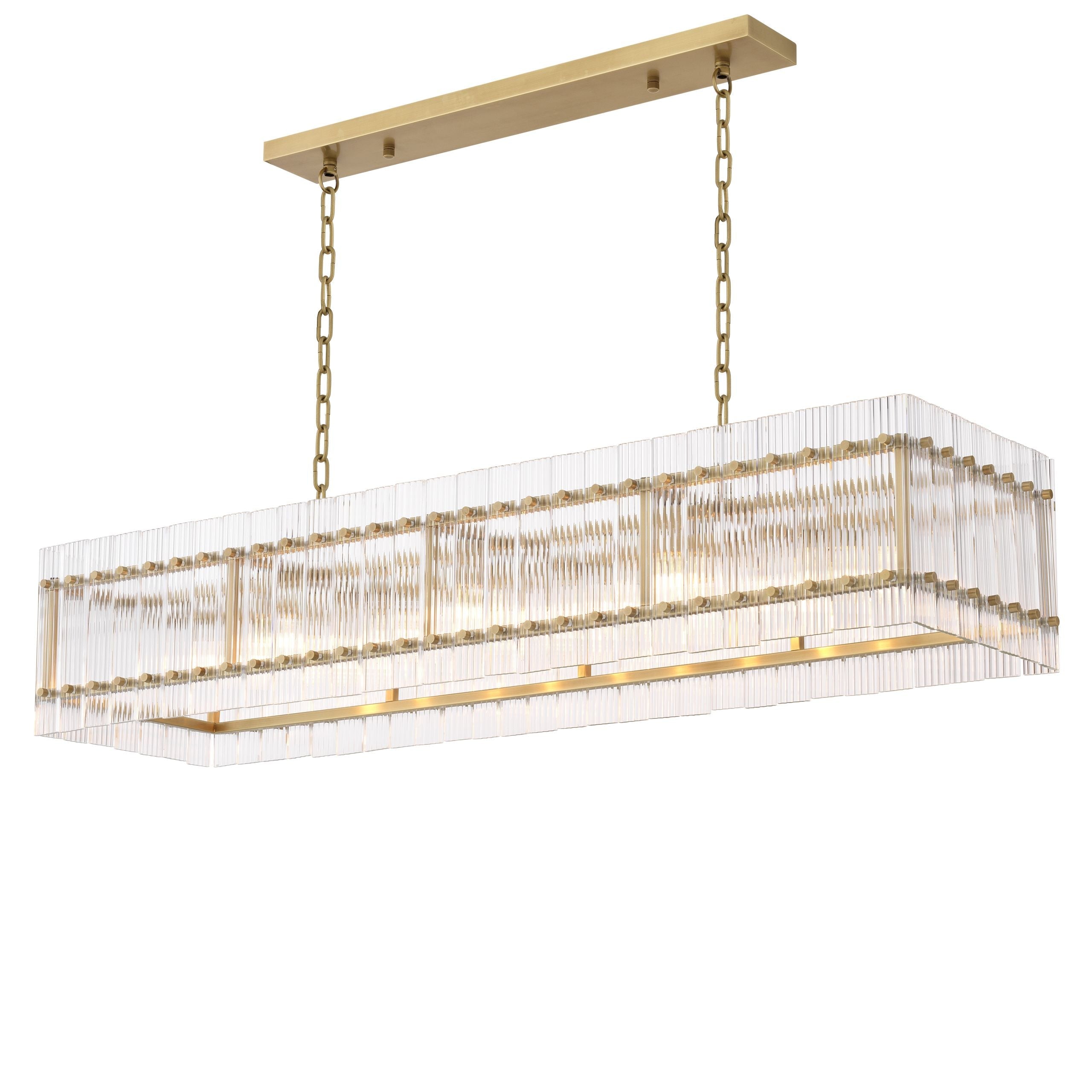 Ruby Rectangular (Brass) Modern Chandelier - Eichholtz - Luxury Lighting Boutique