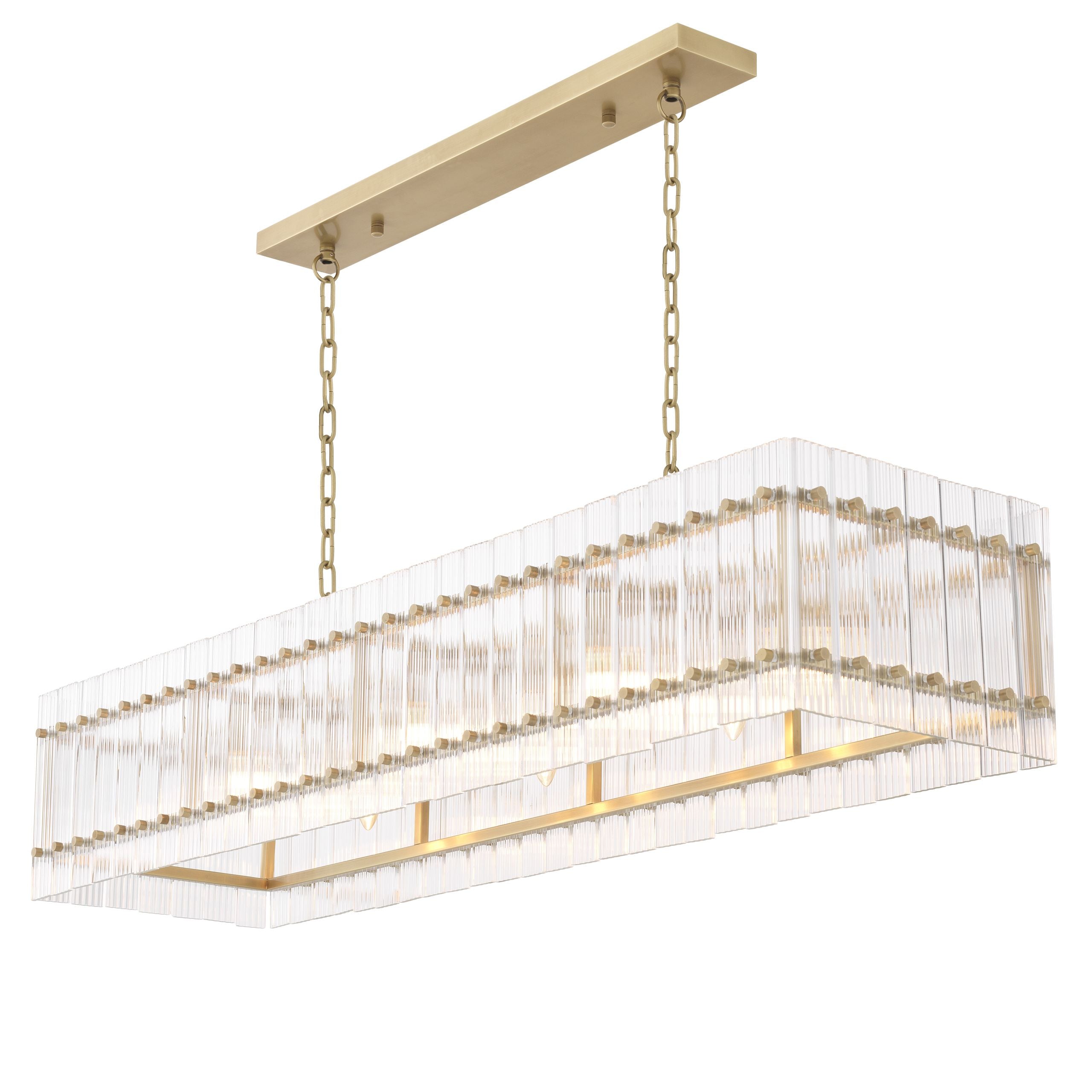 Ruby Rectangular (Brass) Modern Chandelier - Eichholtz - Luxury Lighting Boutique