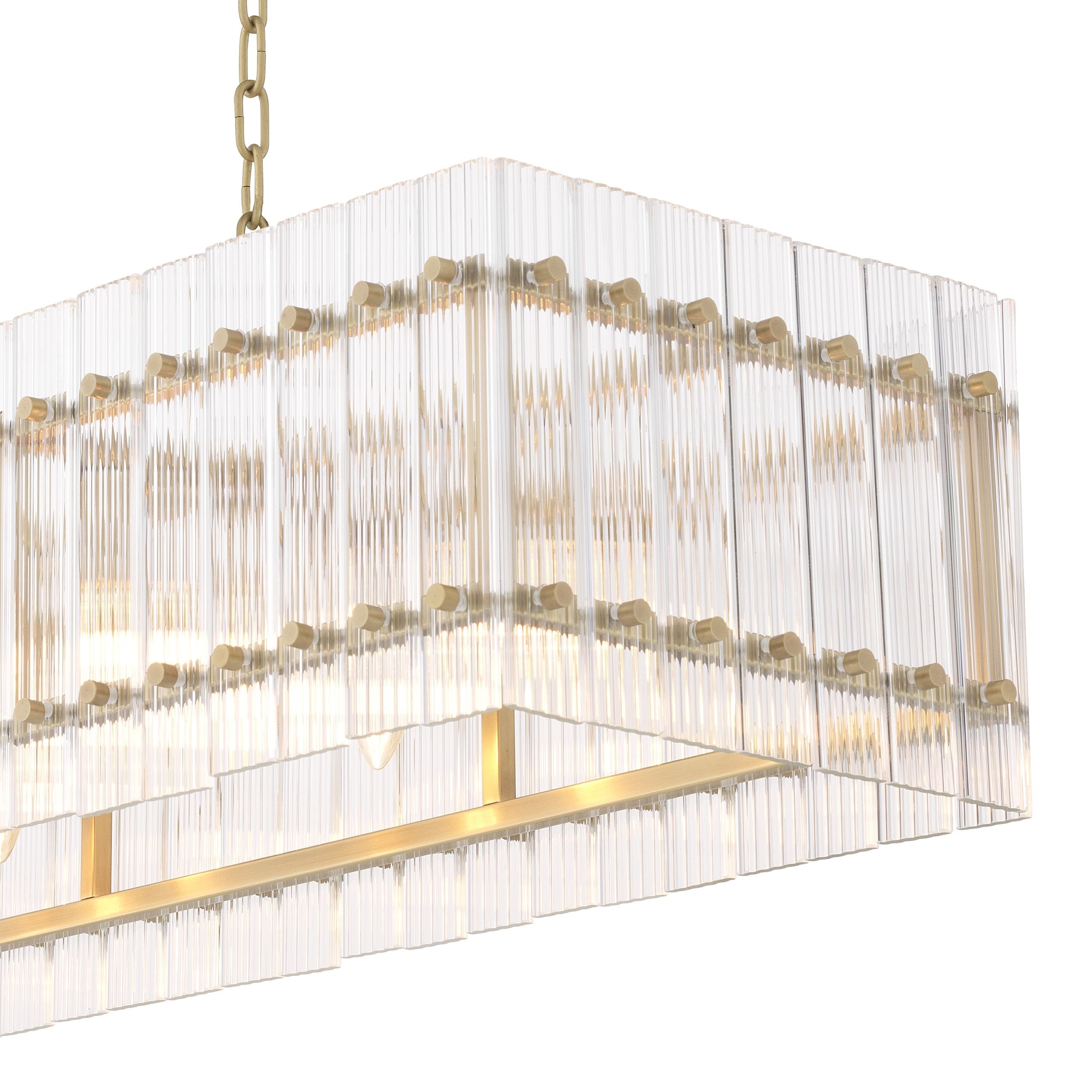 Ruby Rectangular (Brass) Modern Chandelier - Eichholtz - Luxury Lighting Boutique