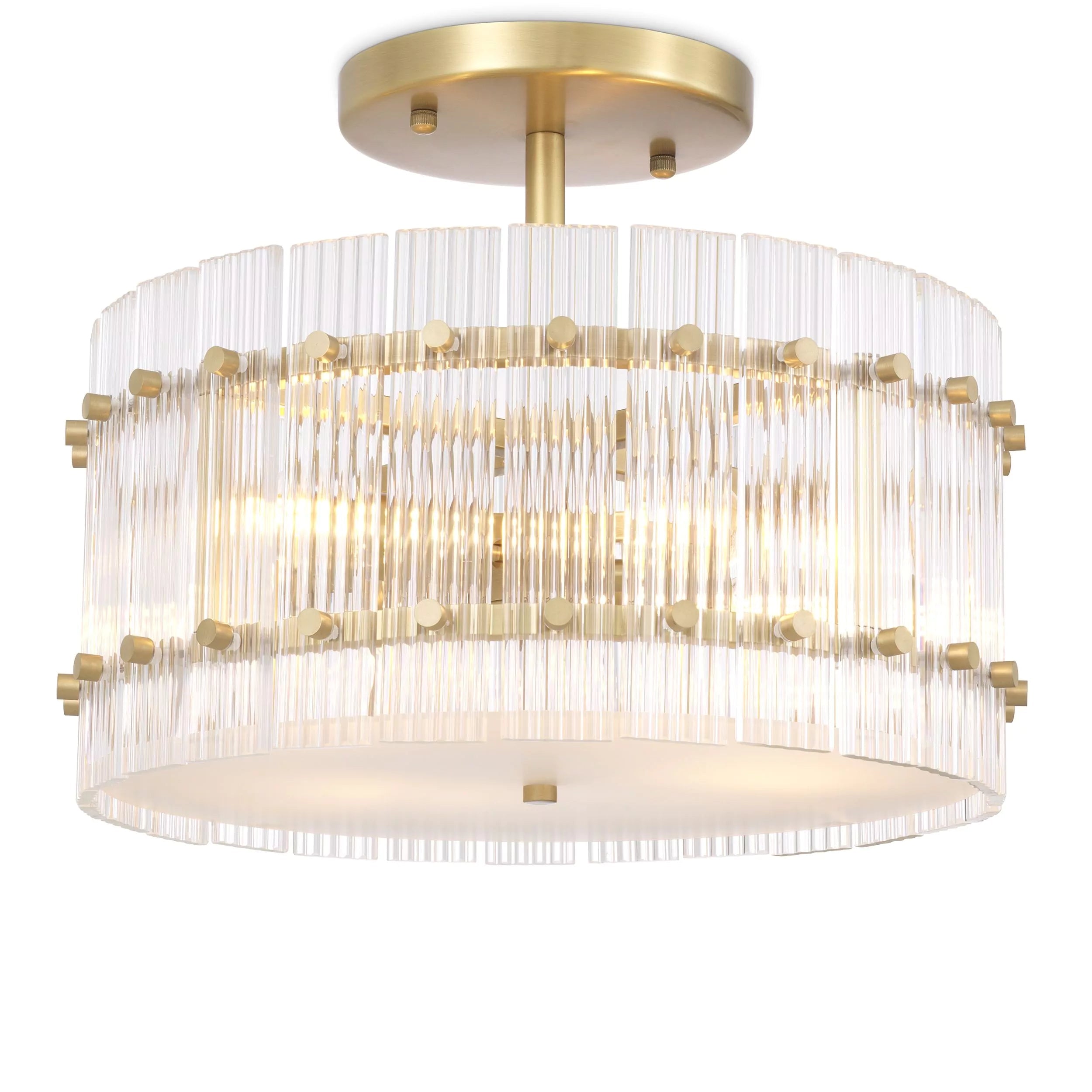 Ruby Round Ceiling Light - (Brass/Bronze finish | Clear glass) - Eichholtz - Luxury Lighting Boutique