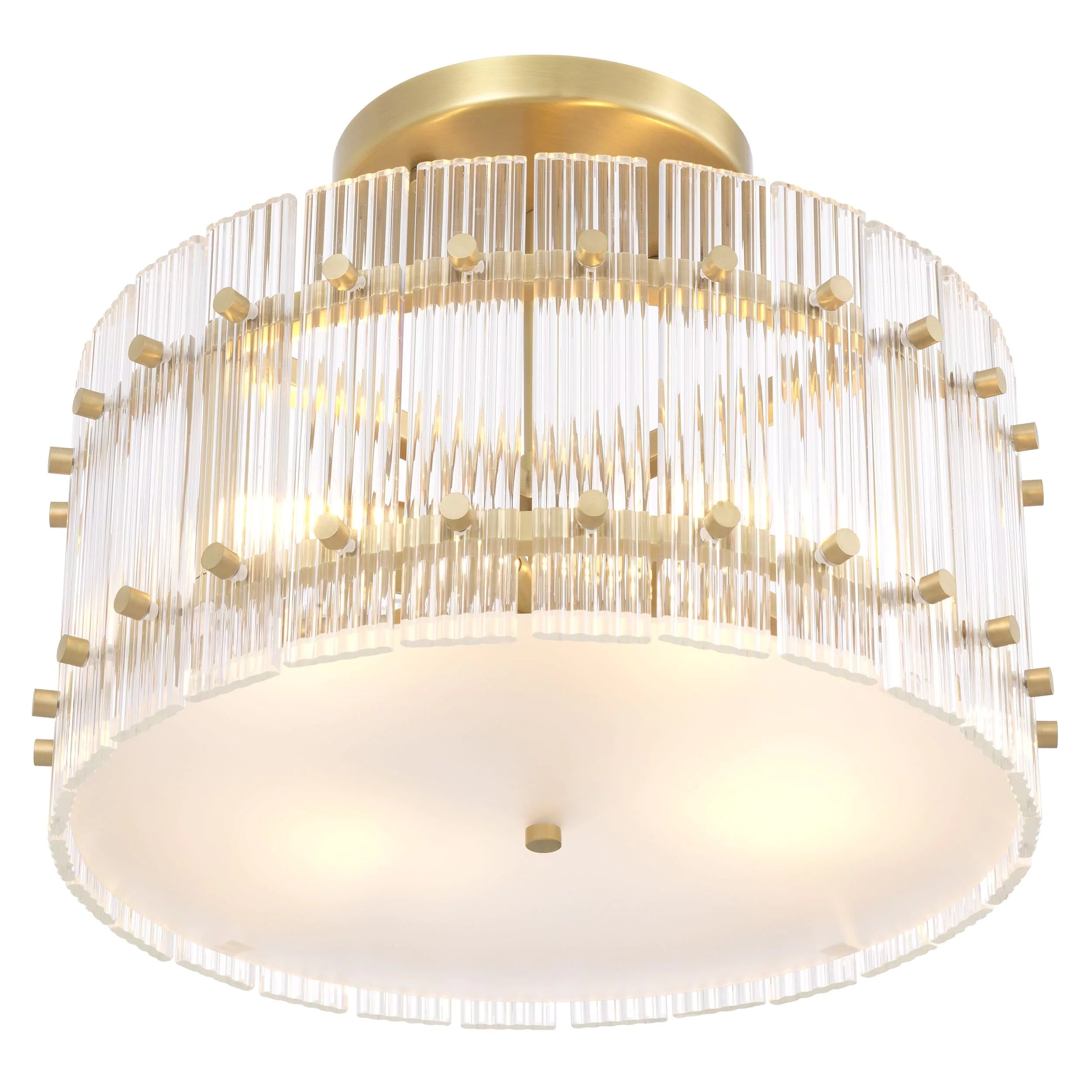 Ruby Round Ceiling Light - (Brass/Bronze finish | Clear glass) - Eichholtz - Luxury Lighting Boutique