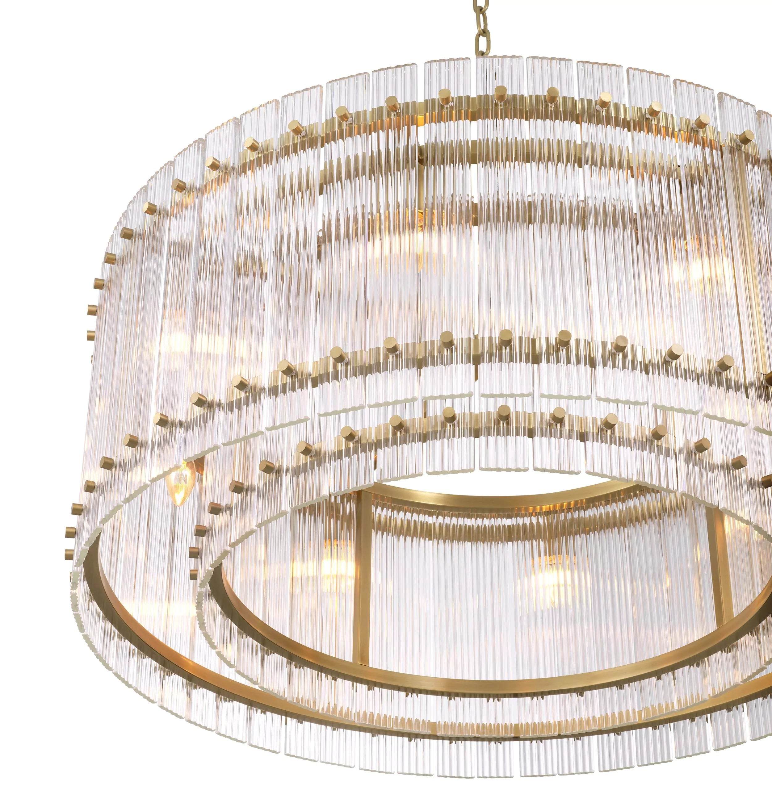 Ruby Single Modern Chandelier - Antique Brass - Eichholtz - Luxury Lighting BoutiqueBrass/Metal ChandeliersEichholtz