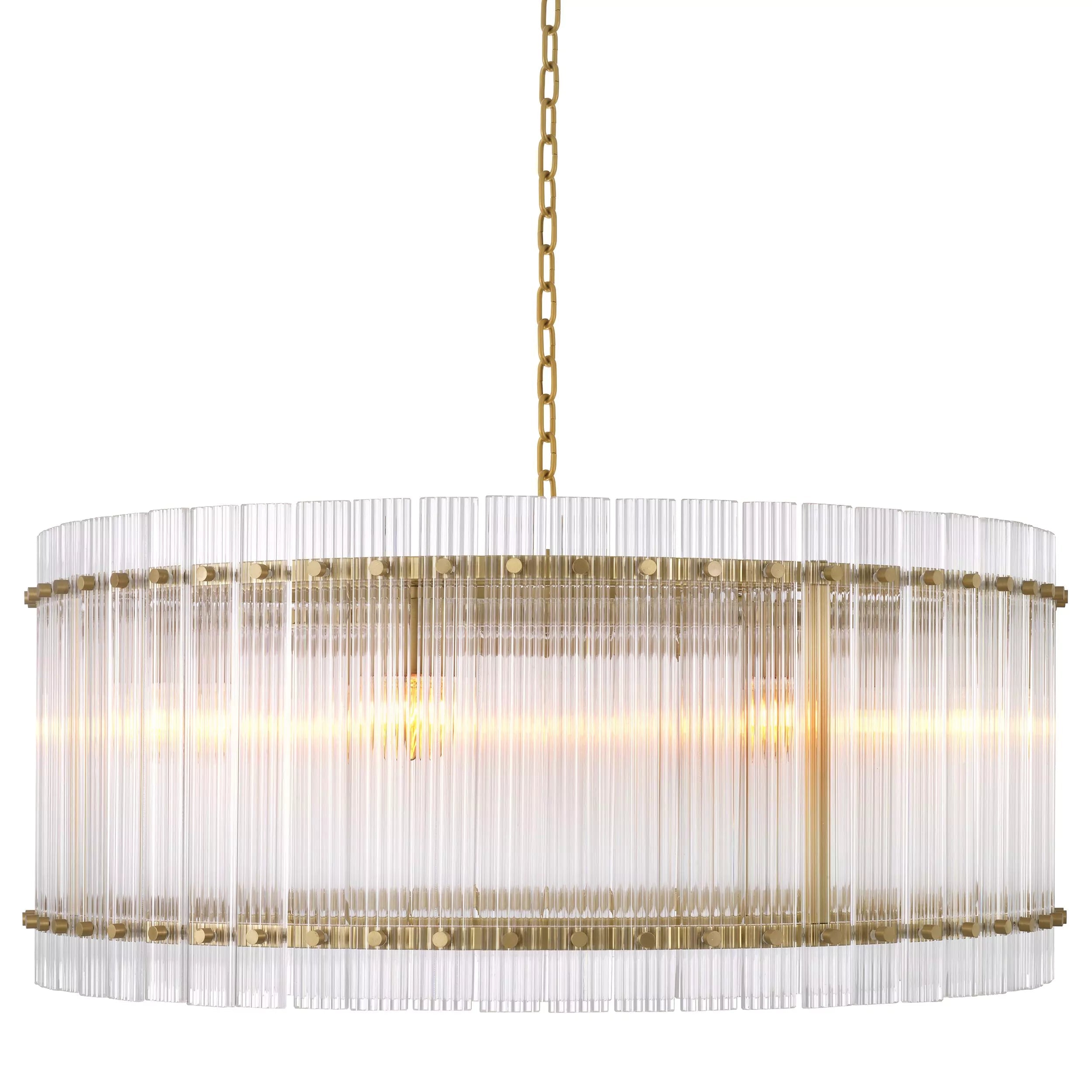 Ruby Single Modern Chandelier - Antique Brass - Eichholtz - Luxury Lighting BoutiqueBrass/Metal ChandeliersEichholtz