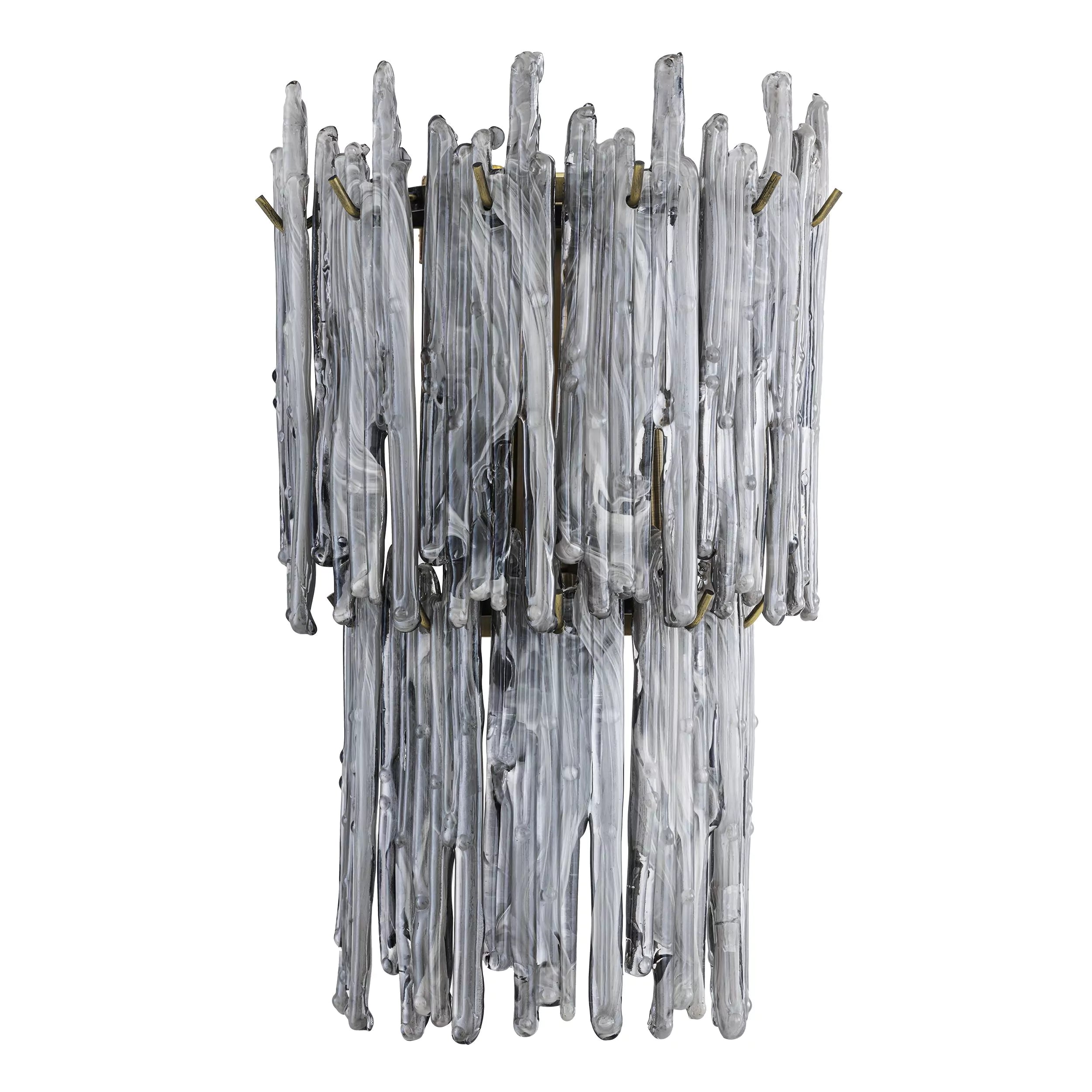 Saint Roch Double Wall Lamp - (Light brushed brass finish | smoke glass) - Eichholtz - Luxury Lighting Boutique