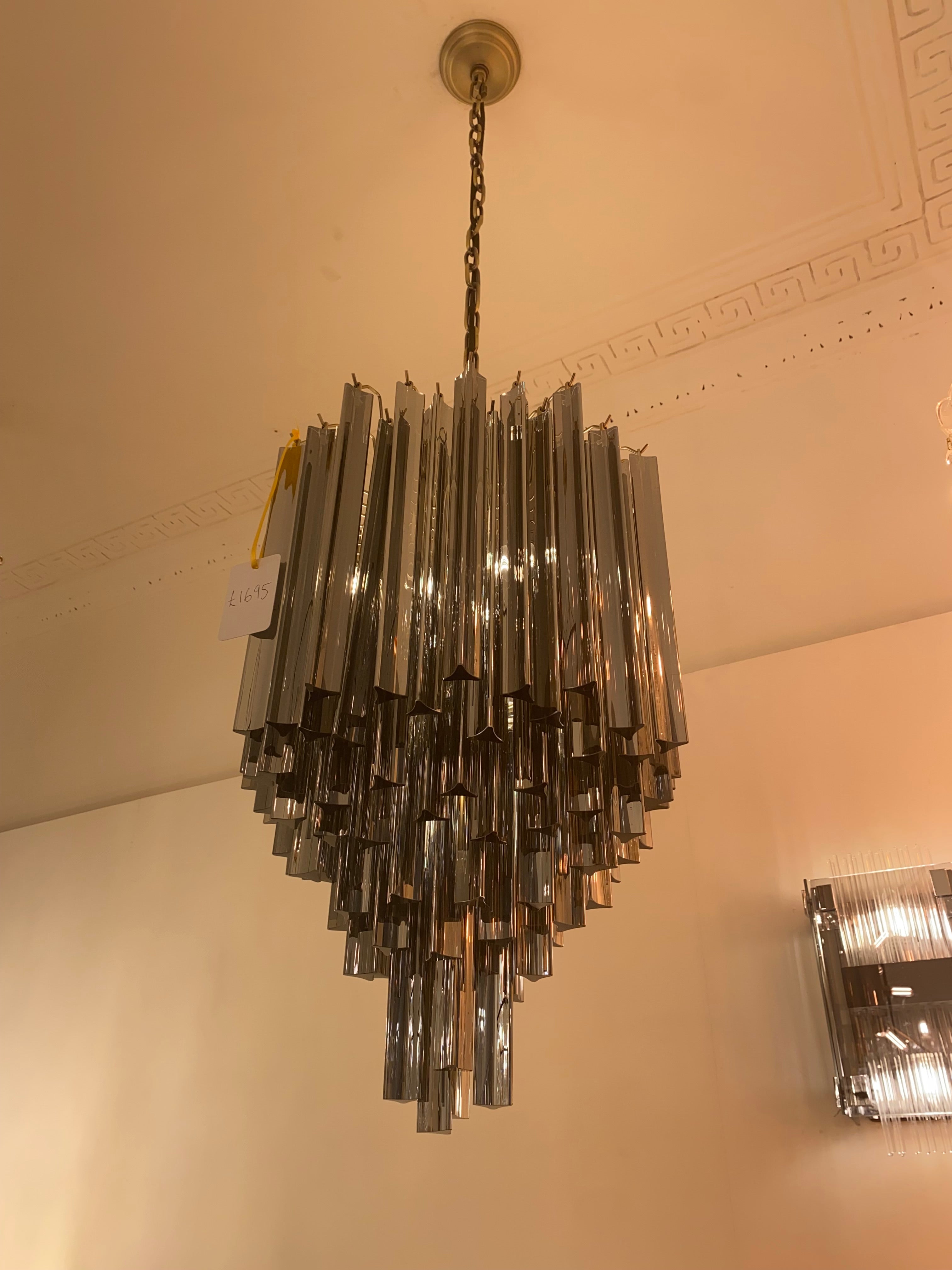 Salerno Modern Chandelier - Brass/Smoke - Eichholtz (Ex - Display) - Luxury Lighting BoutiqueCeiling LightEichholtz