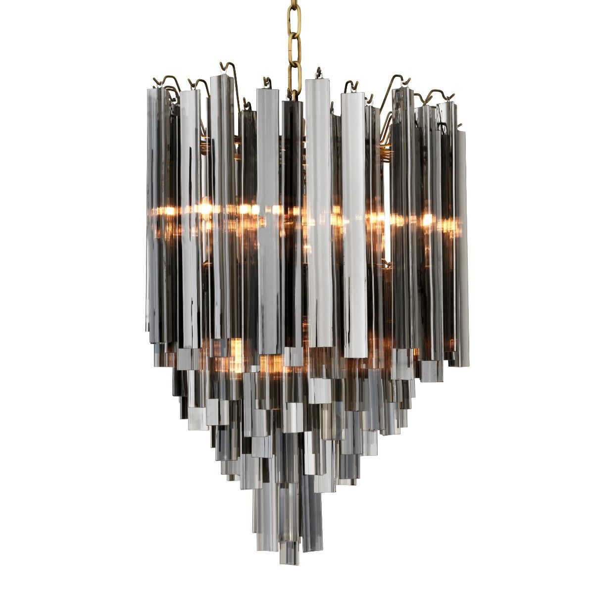 Salerno Modern Chandelier - Brass/Smoke - Eichholtz (Ex - Display) - Luxury Lighting BoutiqueCeiling LightEichholtz