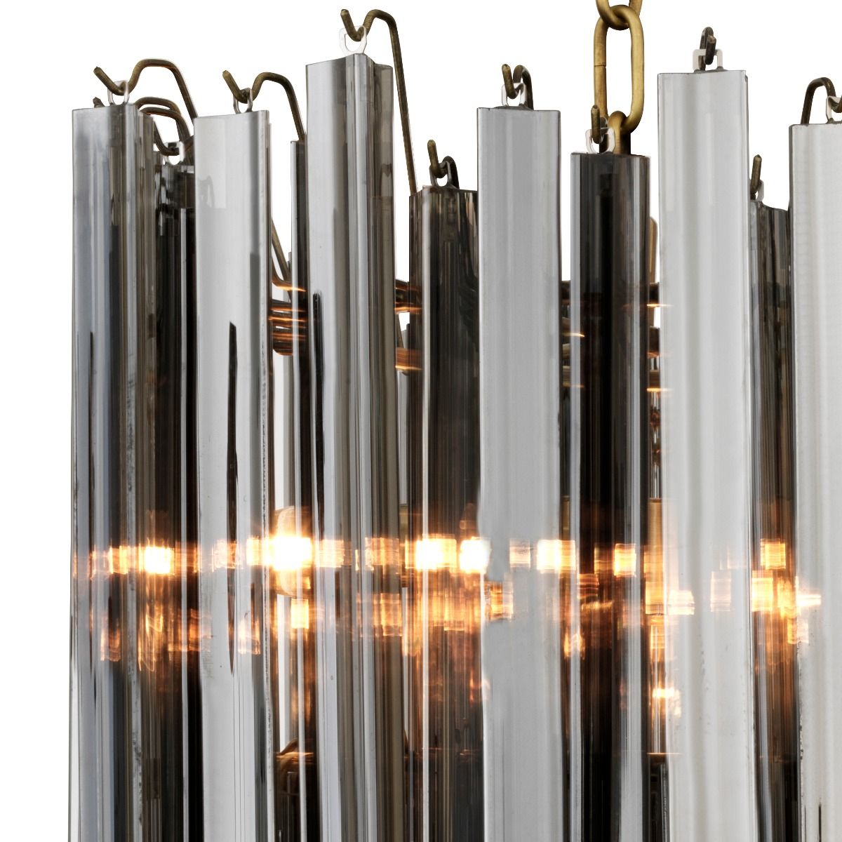 Salerno Modern Chandelier - Brass/Smoke - Eichholtz (Ex - Display) - Luxury Lighting BoutiqueCeiling LightEichholtz