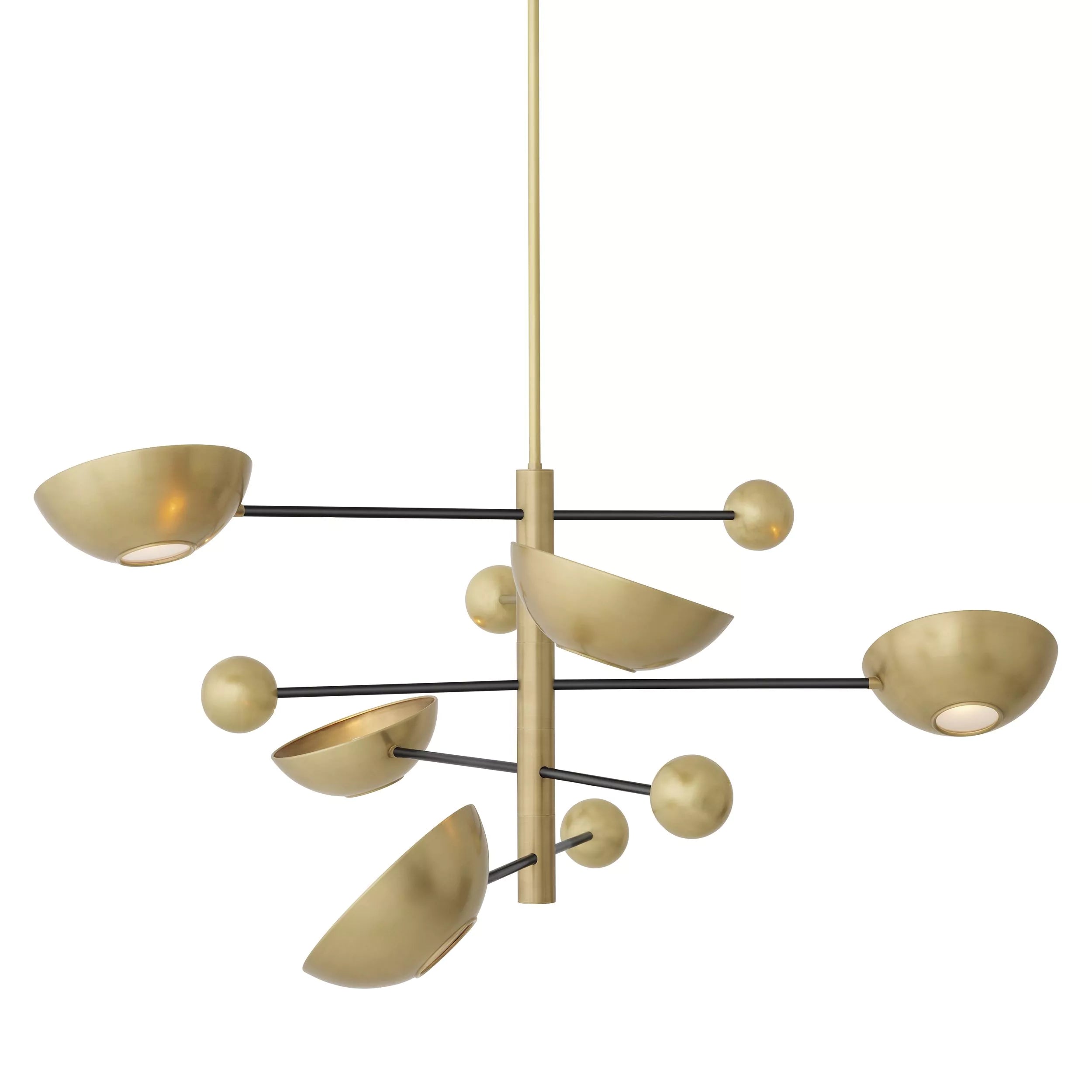 Salinas Modern Brass Chandelier - (Antique Brass Finish | Black Finish | Matte Glass) - Eichholtz - Luxury Lighting Boutique