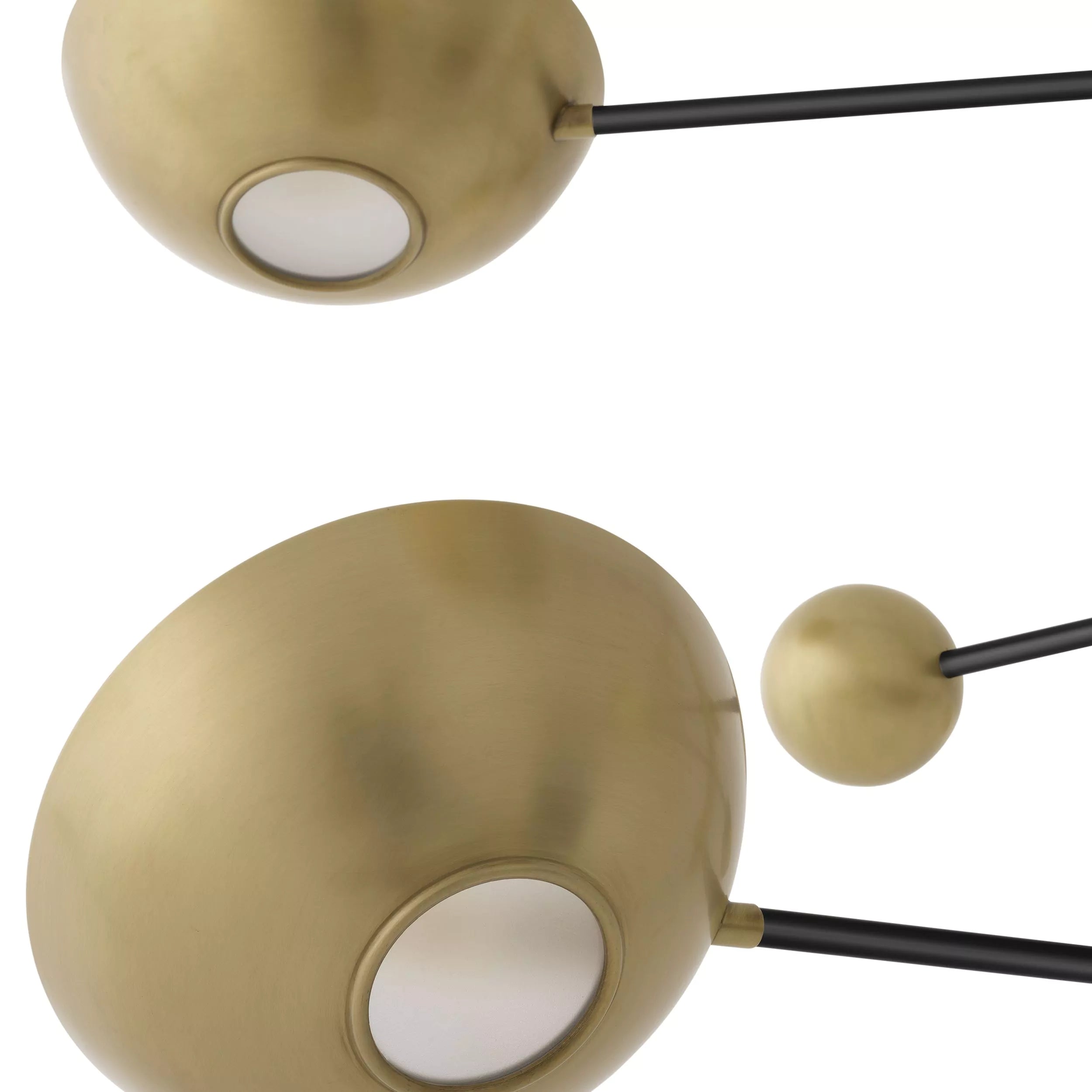 Salinas Modern Brass Chandelier - (Antique Brass Finish | Black Finish | Matte Glass) - Eichholtz - Luxury Lighting Boutique