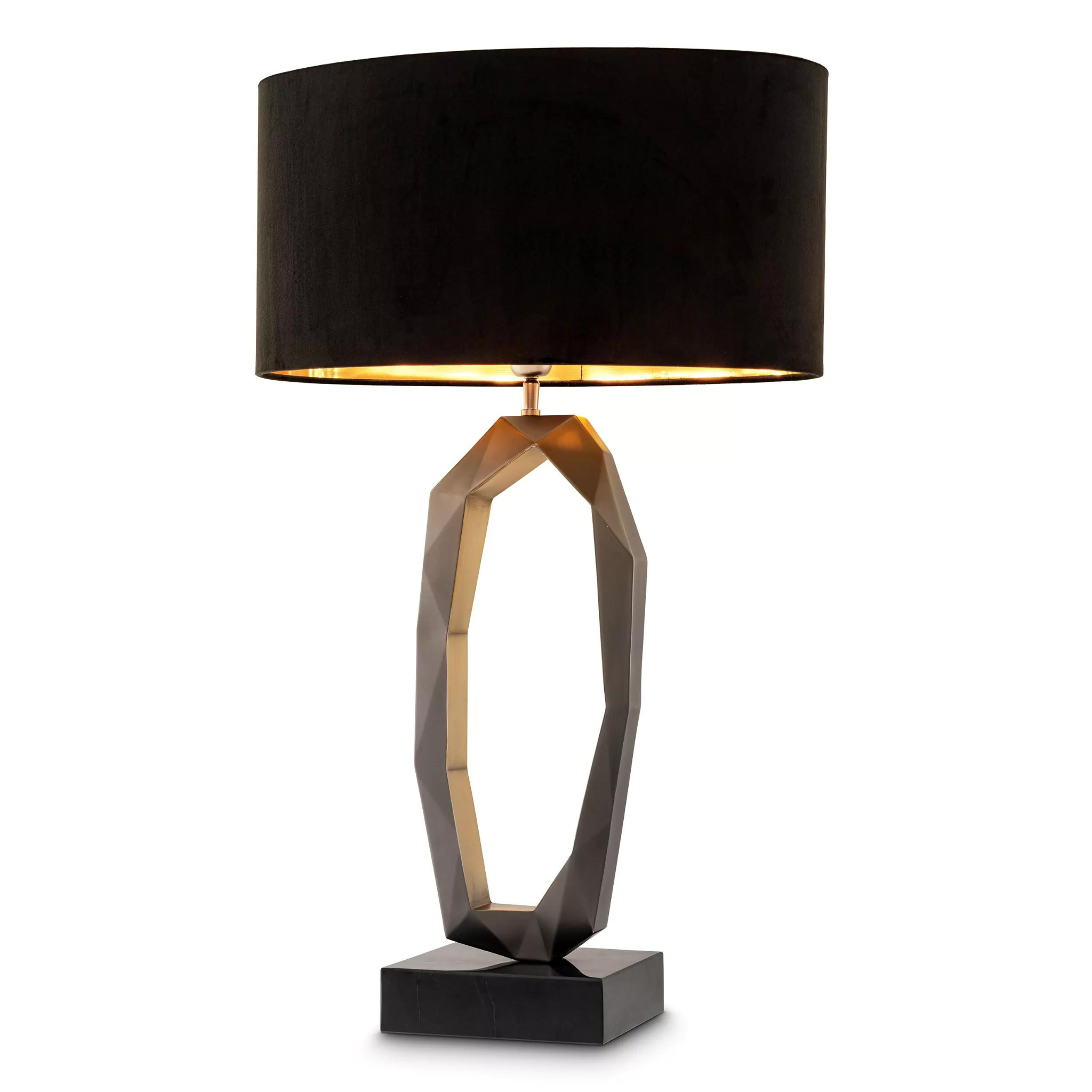 Santos (Antique Brass/Gunmetal Finish) Table Lamp - Eichholtz - Luxury Lighting Boutique