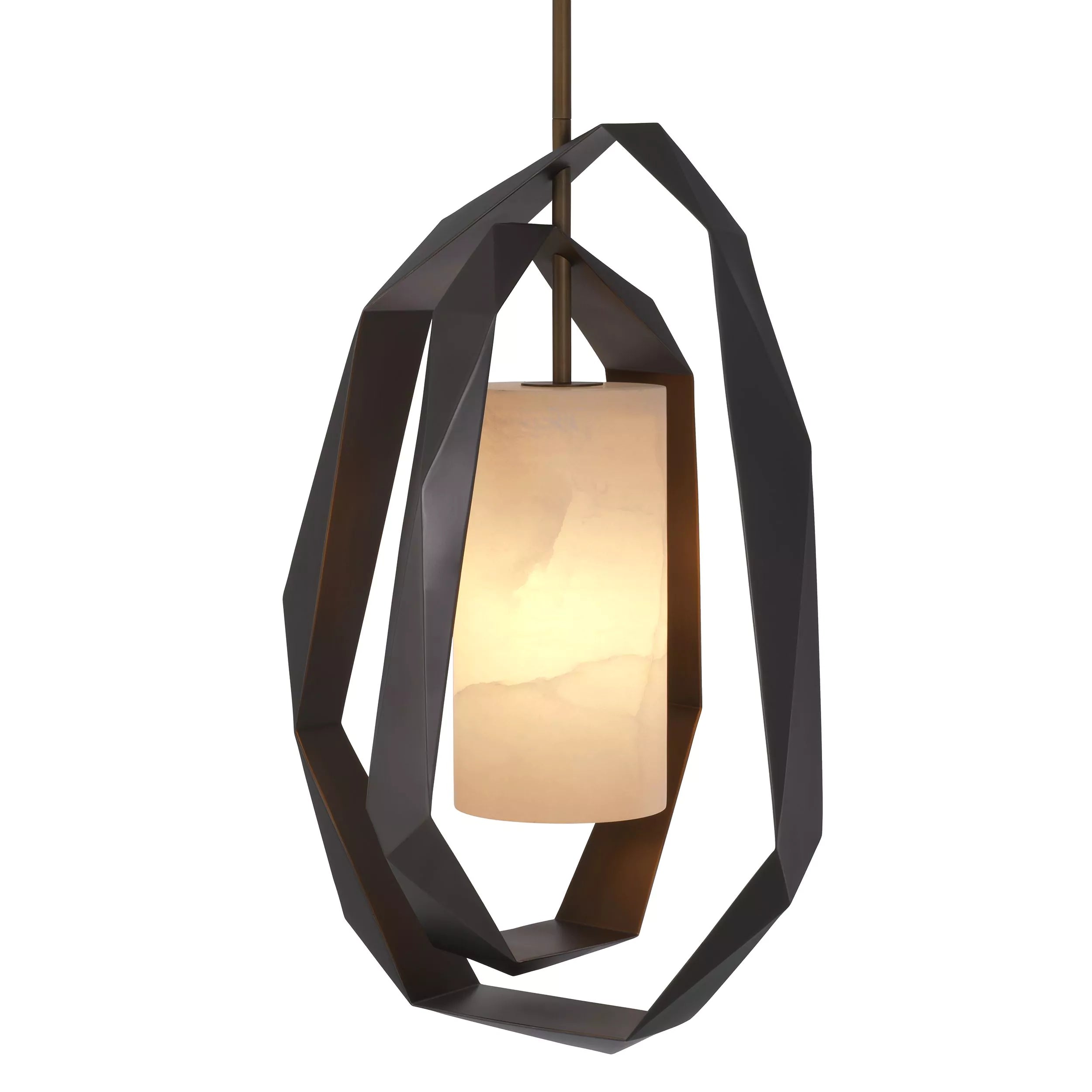 Santos Double Brass Chandelier - (Gunmetal Finish | Antique Brass Finish | Alabaster) - Eichholtz - Luxury Lighting Boutique