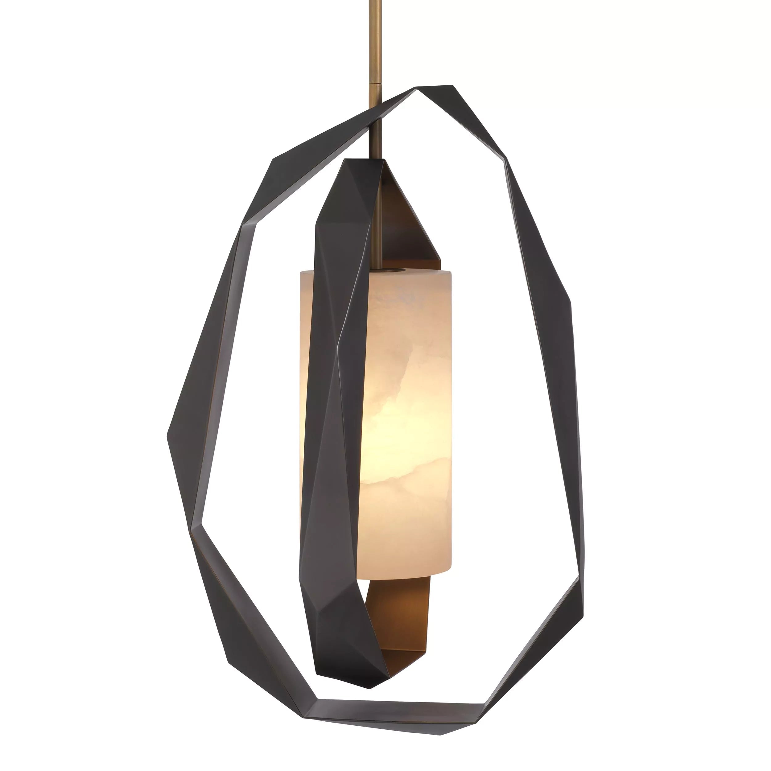 Santos Double Brass Chandelier - (Gunmetal Finish | Antique Brass Finish | Alabaster) - Eichholtz - Luxury Lighting Boutique