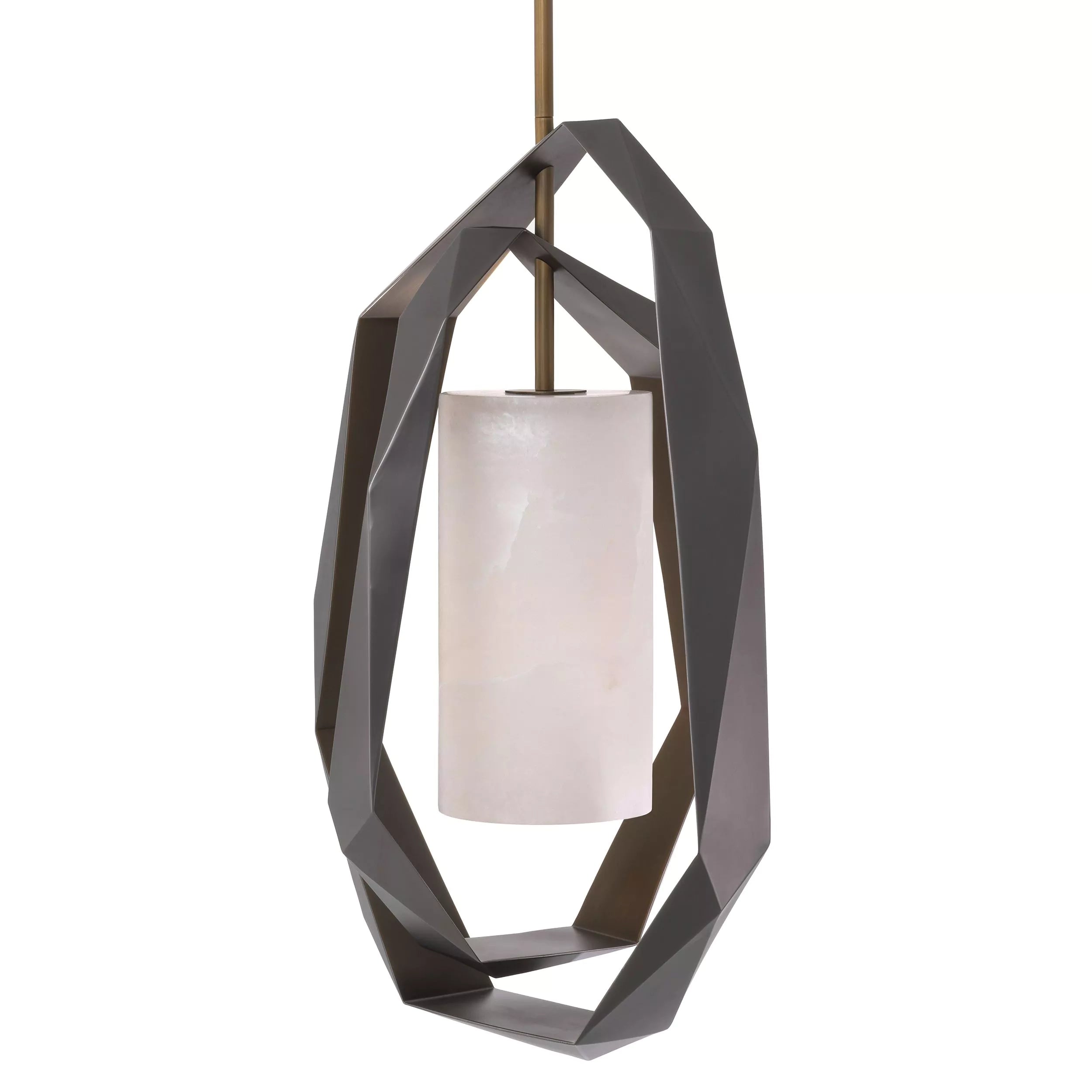 Santos Double Brass Chandelier - (Gunmetal Finish | Antique Brass Finish | Alabaster) - Eichholtz - Luxury Lighting Boutique