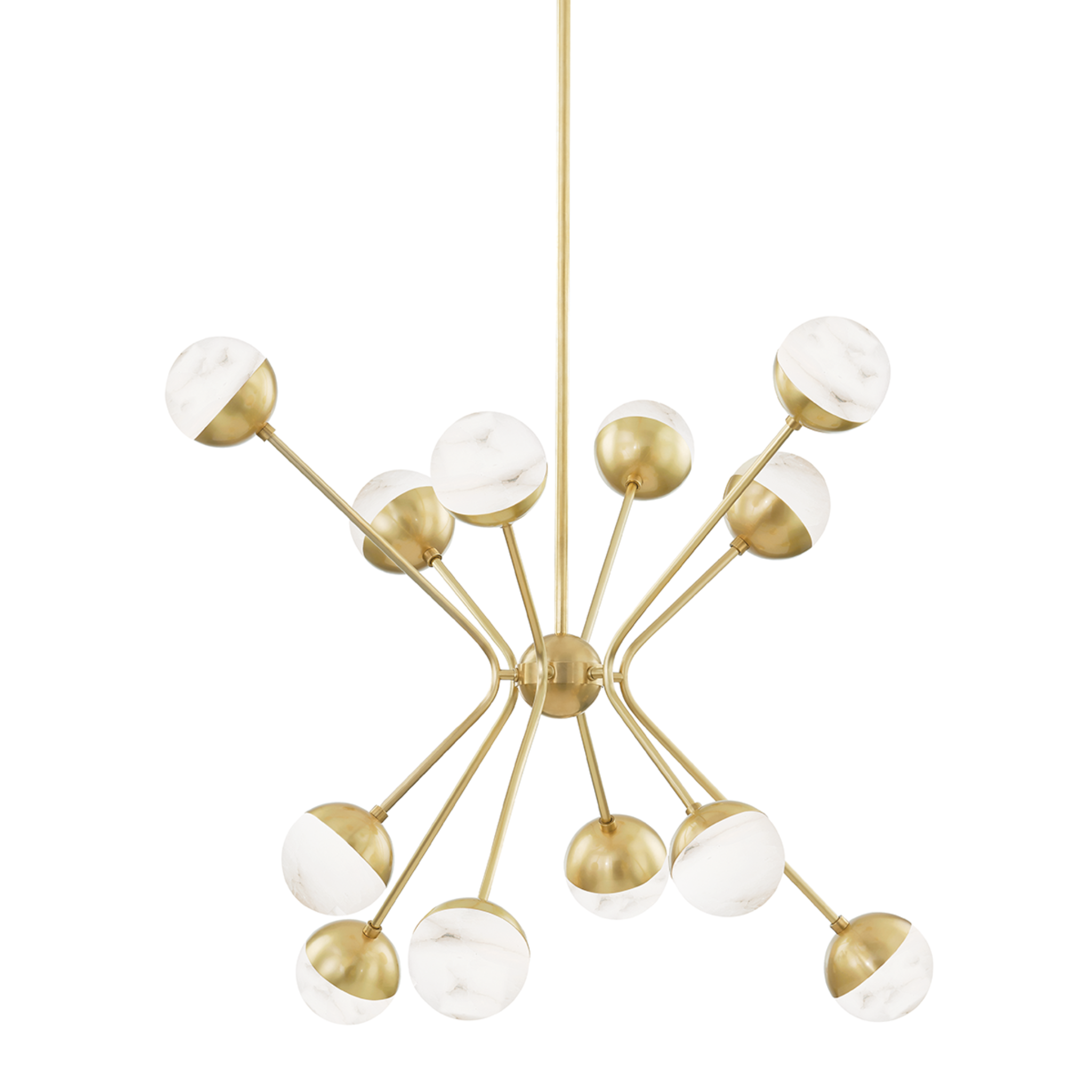 Saratoga Chandelier (Aged Brass) 2836-AGB-CE - Hudson Valley - Luxury Lighting Boutique