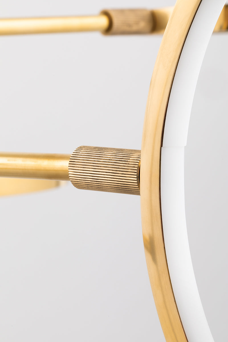 Saturn Modern Brass Chandelier - 4106-AGB-CE - Hudson Valley - Luxury Lighting Boutique