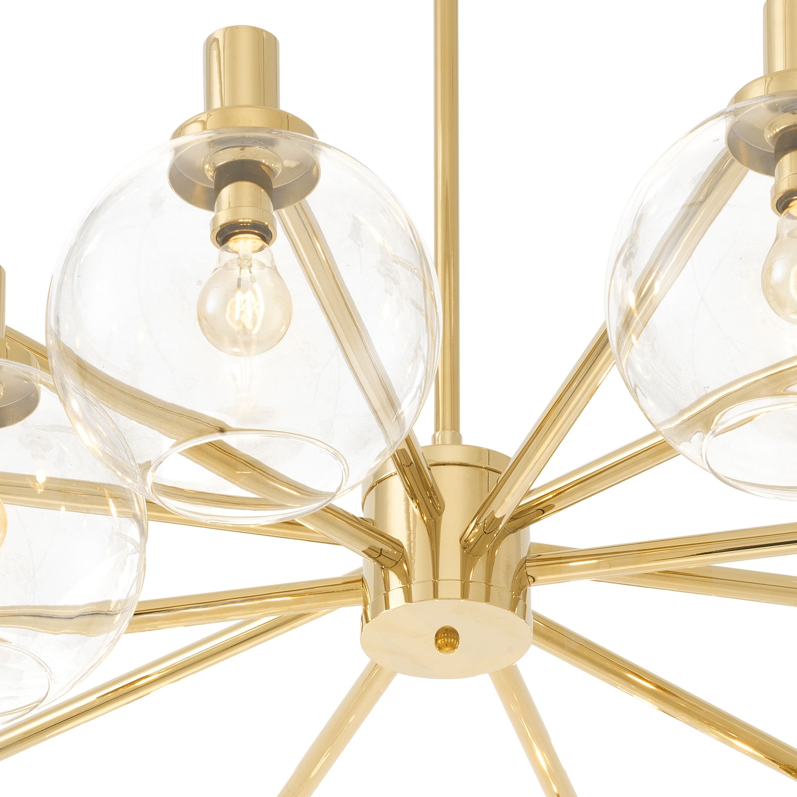 Selva Modern Glass Chandelier - Gold - Eichholtz - Luxury Lighting BoutiqueBrass/Metal ChandeliersEichholtz
