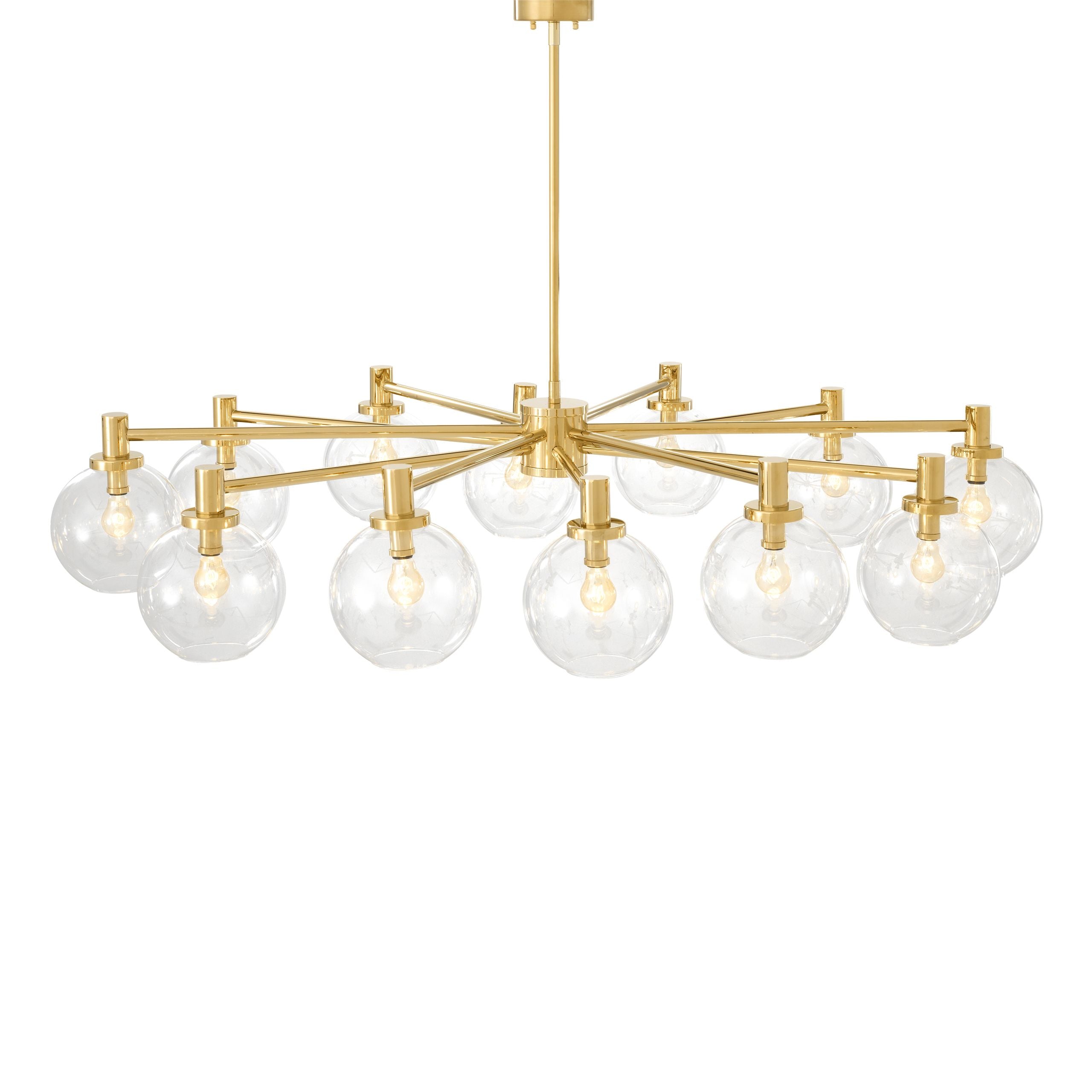 Selva Modern Glass Chandelier - Gold - Eichholtz - Luxury Lighting BoutiqueBrass/Metal ChandeliersEichholtz