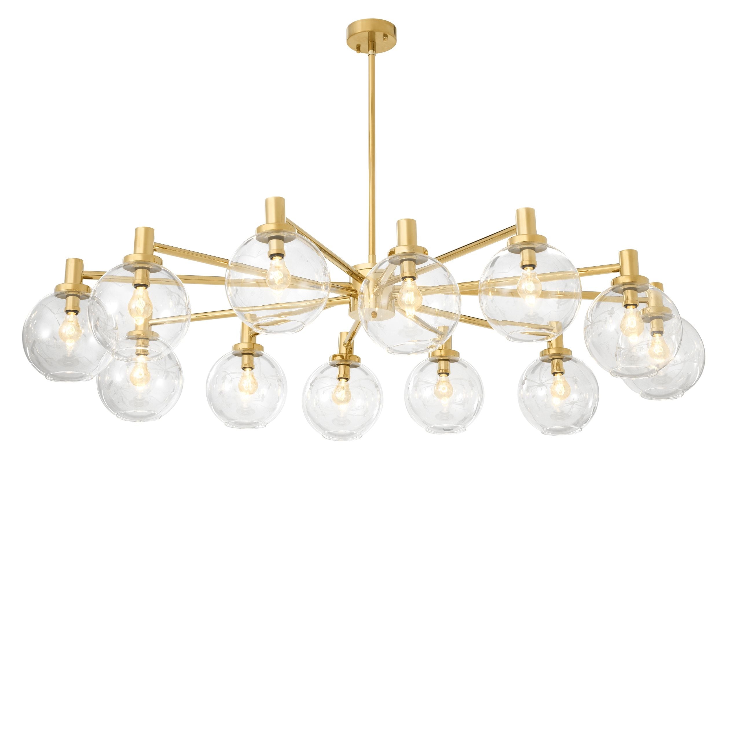 Selva Modern Glass Chandelier - Gold - Eichholtz - Luxury Lighting BoutiqueBrass/Metal ChandeliersEichholtz