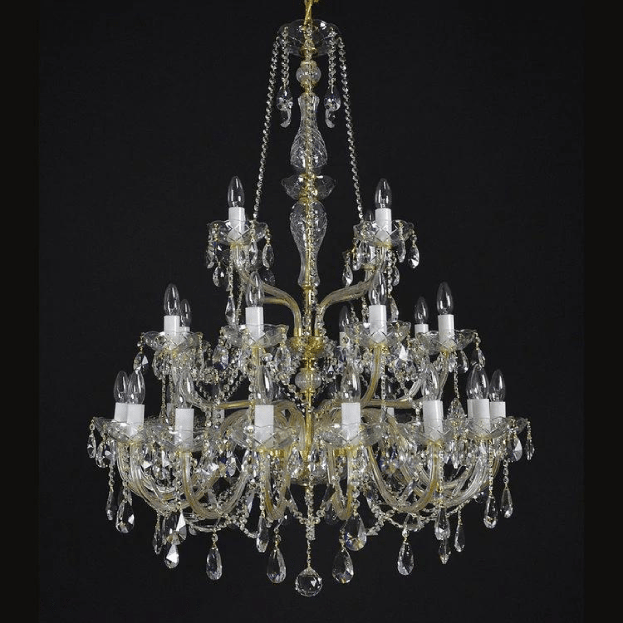 Serpente 28 Crystal Glass Chandelier (Gold/Silver) - Wranovsky - Luxury Lighting BoutiqueWranovsky