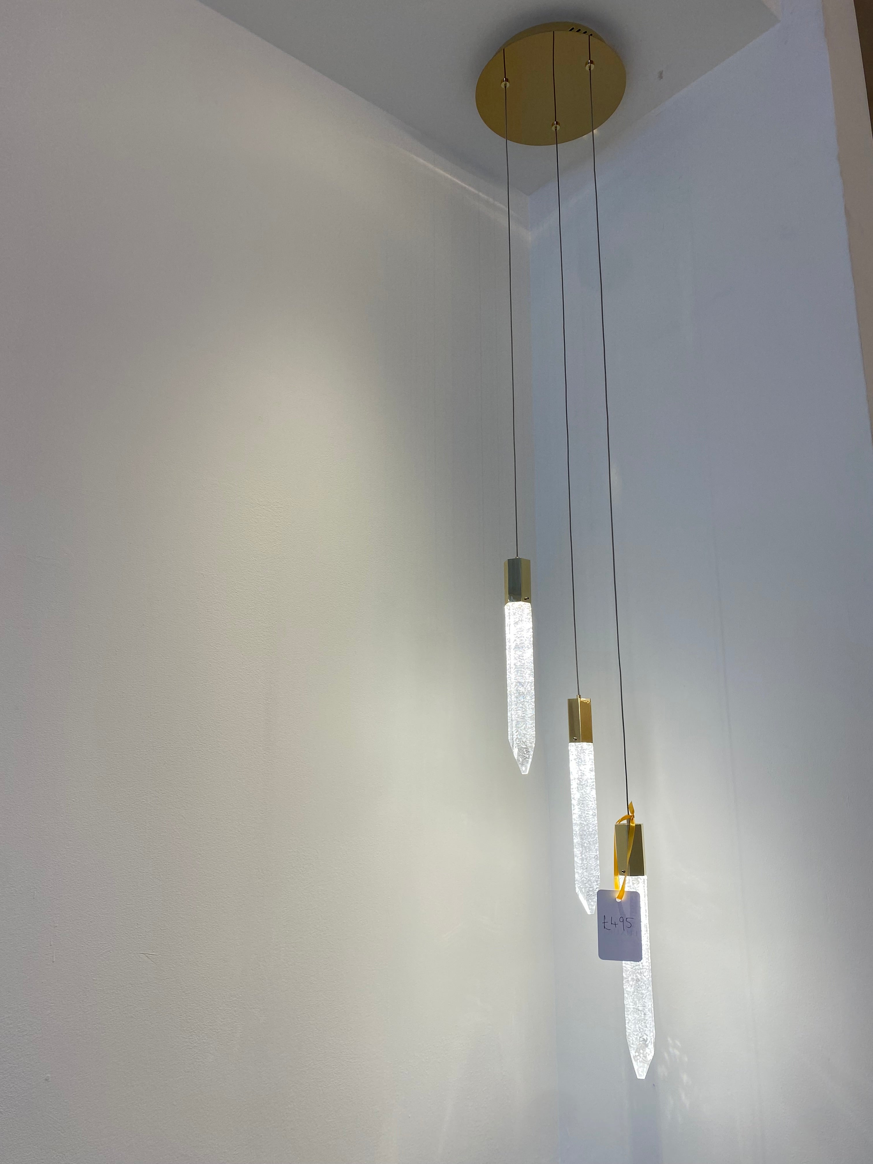 Shard 3 Light Adjustable Pendant (Gold) - MD17003025-3B GOL - Illuminati (Ex-Display) - Luxury Lighting Boutique
