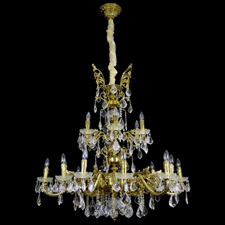 Sirius 18 Crystal Chandelier (Gold/Silver) - Wranovsky - Luxury Lighting Boutique