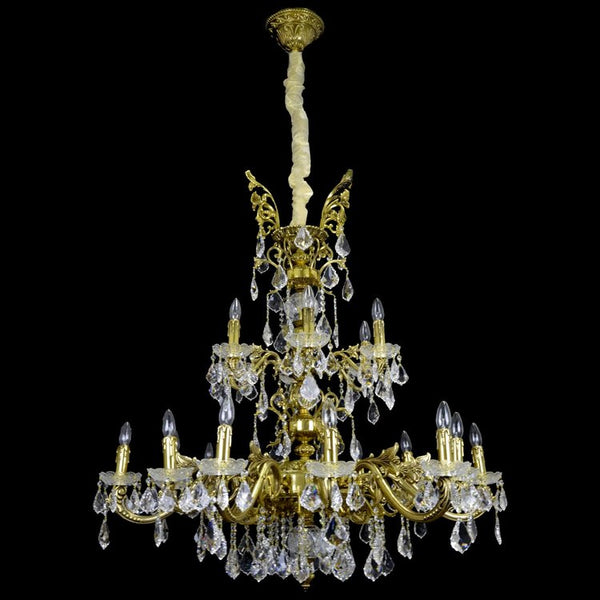 Sirius 18 Crystal Chandelier (Gold/Silver) - Wranovsky - Luxury Lighting Boutique