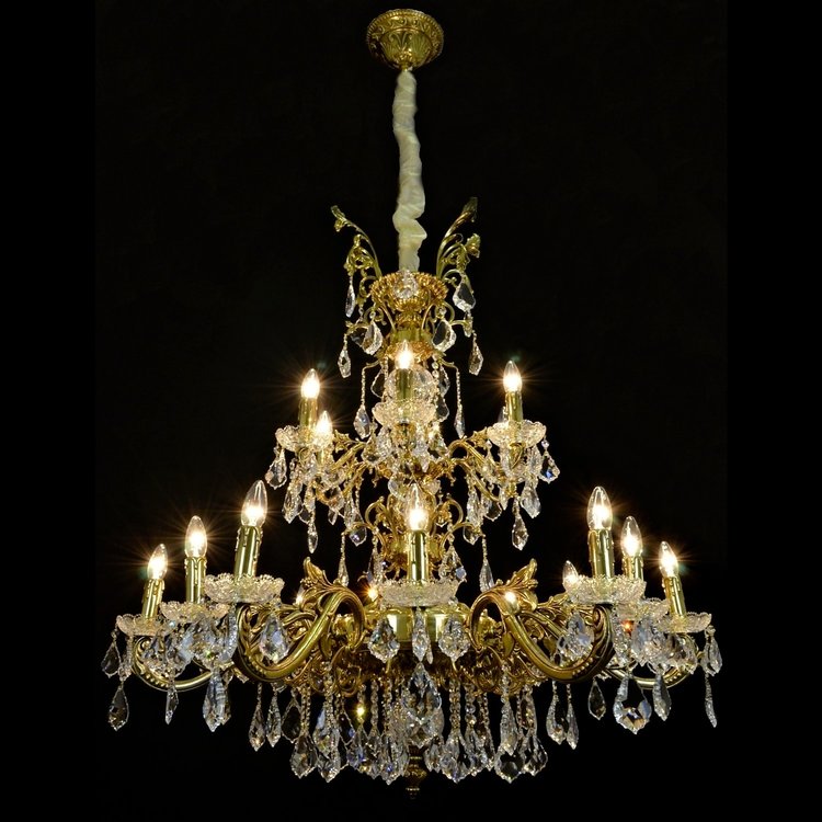 Sirius 18 Crystal Chandelier (Gold/Silver) - Wranovsky - Luxury Lighting Boutique