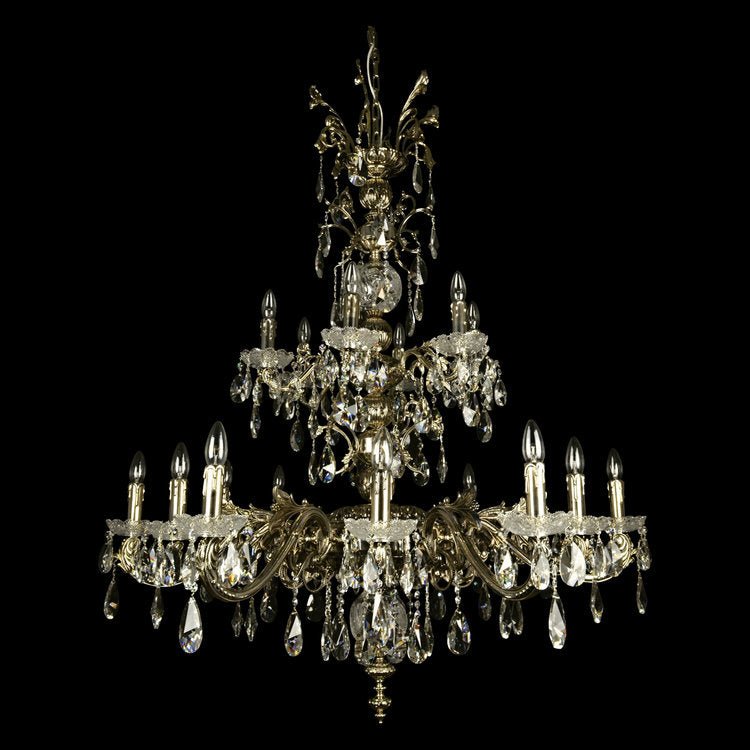 Sirius 18 Crystal Chandelier (Gold/Silver) - Wranovsky - Luxury Lighting BoutiqueWranovsky